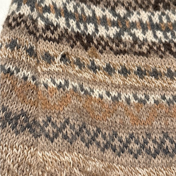 Orvis Taupe Multi-Patterned 55% Alpaca 45% Cotton Knit Cardigan, Small - Picture 12 of 12